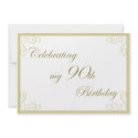 Elegant 90th Birthday Party Invitation