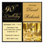 Elegant 90th Birthday Party Invitations invitations
