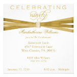 Elegant 90th Birthday Party Invitations invitations