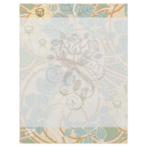 elegant art nouveau summer floral pattern full color flyer