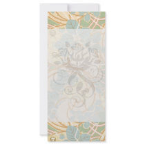 elegant art nouveau summer floral pattern rack cards