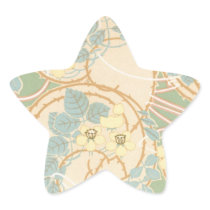 elegant art nouveau summer floral pattern stickers