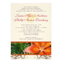 Elegant Asiatic Lily Wedding Invitation