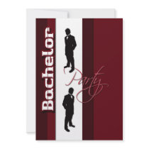 Elegant "bachelor party" formal stag personalized invites