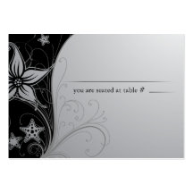 Elegant beach Destination Wedding Table Name Cards Business Card Template