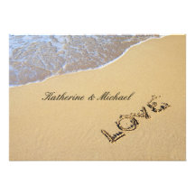 Elegant Beach Wedding Invitation