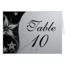Elegant Beach Wedding Table Number Cards