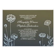 elegant beautiful design engagement invitations