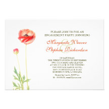 elegant beautiful engagement party invitations
