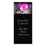 ELEGANT BEAUTY, black and white,pink Custom Invitations