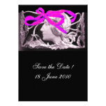 ELEGANT BEAUTY  black and white,pink Invite