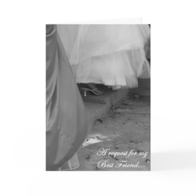 Elegant Best Friend Maid of Honour Request Card by fairygirlbooks