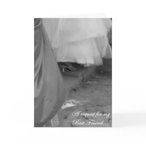 Elegant Best Friend Maid of Honour Request Card