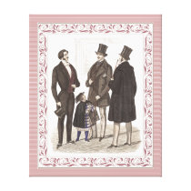 Elegant Biedermeier Gentlemen in Top Hats