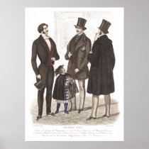 Elegant Biedermeier Gentlemen in Top Hats