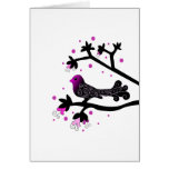 Elegant Bird on Branch Silhouette Greeting Card