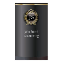 Elegant Black and Gold Accountant Business Card