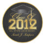 Elegant Black and Gold Class of 2012 Stickers
