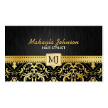 Elegant black and gold Damask Modern & Stylish Business Card Templates