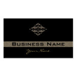 Elegant Black and Gold Damask Pop Business Card
