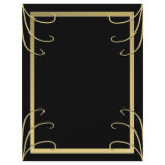 Elegant Black and Gold Swirl Flyer Background