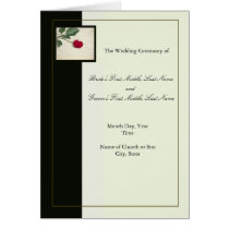 Elegant Black and Ivory Wedding Program Template cards