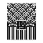 Elegant Black and White Art Deco Damask Stripes Flyer
