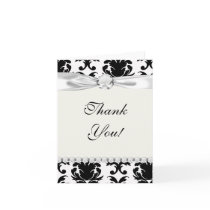elegant black and white damask greeting card