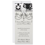 elegant black and white damask invitations