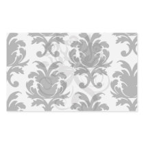 elegant black and white damask sticker