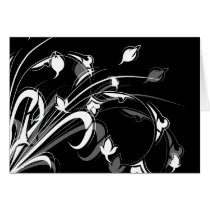 Elegant Black and White Floral