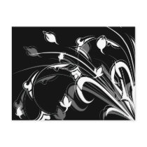 Elegant Black and White Floral
