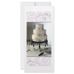 Elegant black and white  wedding cake rack cards