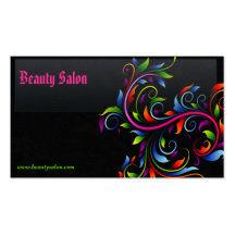 Elegant Black Beauty Salon Business Card