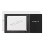 Elegant black design customised photo card