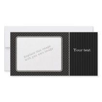 Elegant black design customised photo card