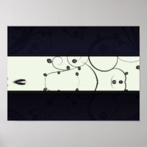 Elegant Black floral wedding gift Poster