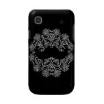 elegant black mustache design samsung galaxy s covers