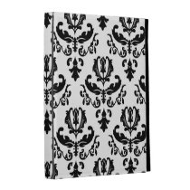 Elegant Black on White Damask caseable cases