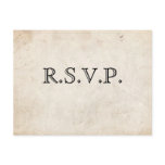 Elegant Black Parchment RSVP Card postcards