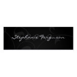 Elegant black silver graduation name card business cards