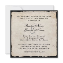 Elegant Black Wedding Invitation