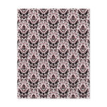 Elegant Black, White and Red Damask Pattern