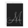 Elegant Black White Wedding Invitations Initial