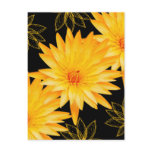 Elegant black & yellow lillies - template postcards