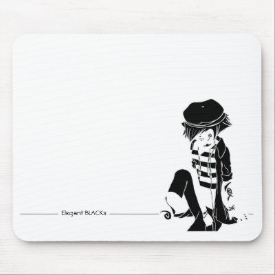Elegant BLACKs Mousepad by alien_purlo