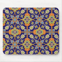 Elegant Blue and Orange Mousepad