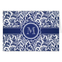 Elegant Blue and White William Morris Floral Cards