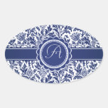 Elegant Blue and White William Morris Floral Stickers