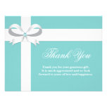 Elegant Blue Bridal Shower Thank You Card Personalised Announcement